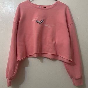 🌺Forever 21+ Cropped Pink Crew Neck